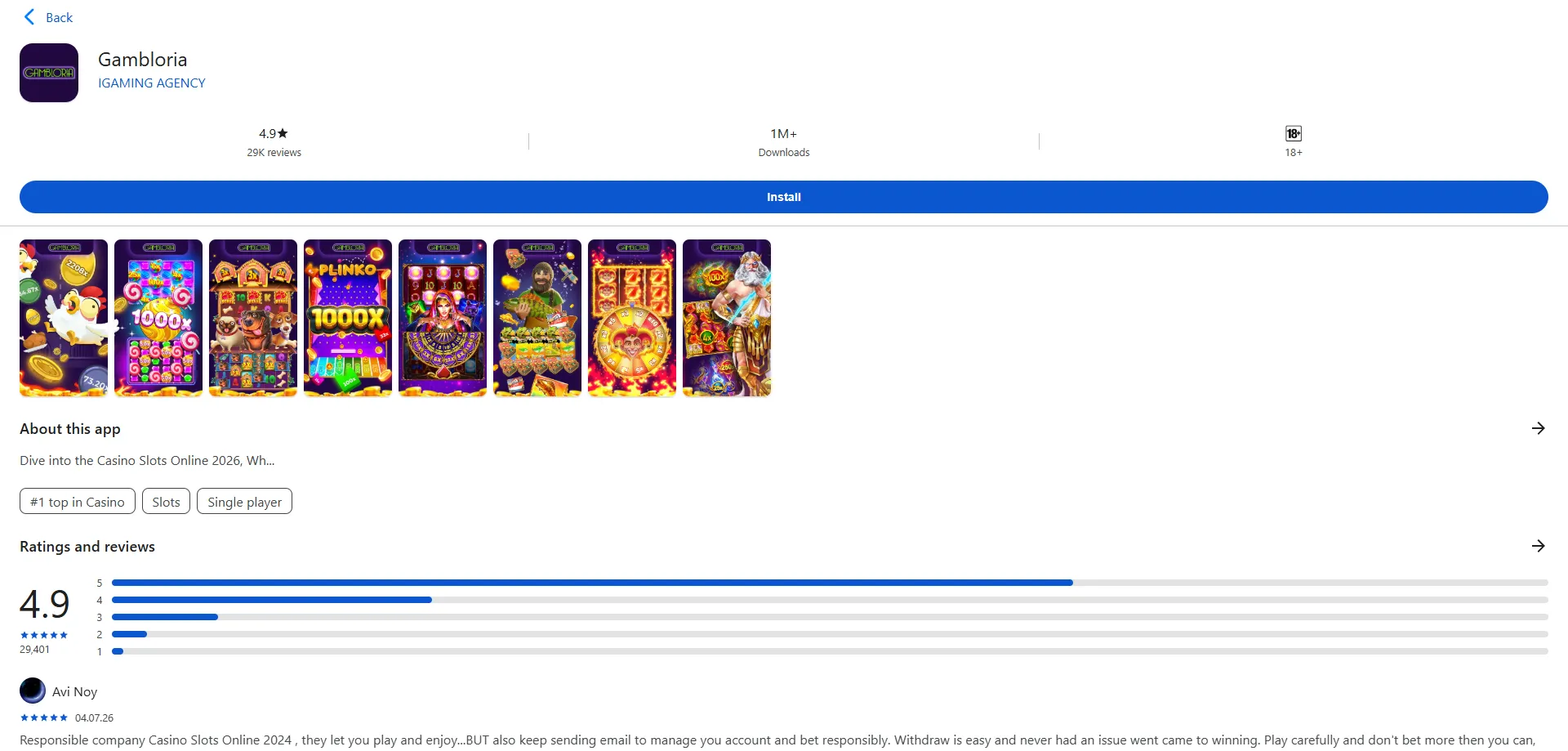 Gambloria Casino App für iOS und Android – mobiles Spielen ohne Einschränkungen